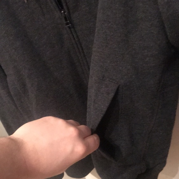 Ultra Warm Fuzzy Lining Goodfellow grey and black stylish winter zip up hoodie - Picture 5 of 7